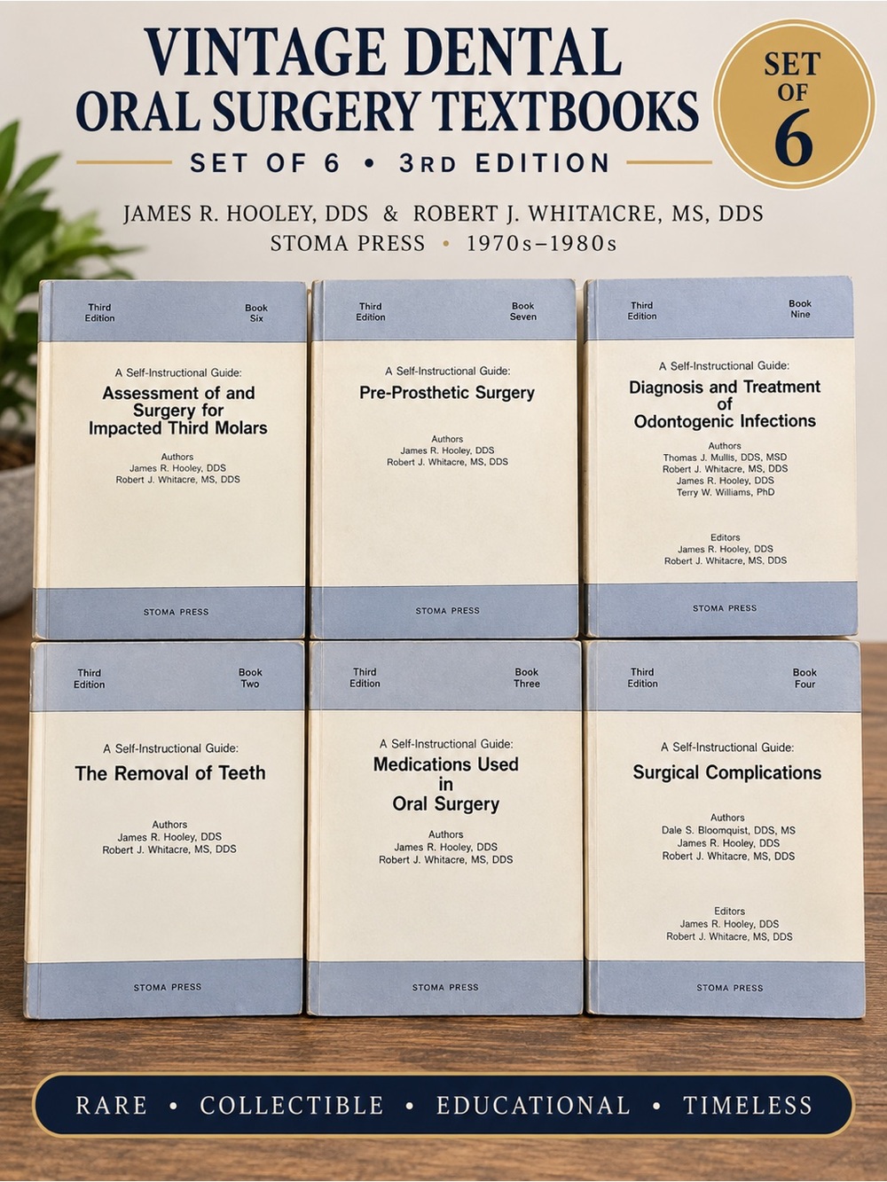 Vintage Oral Surgery Dental Textbooks Set of 6 3rd Edition Stoma Press